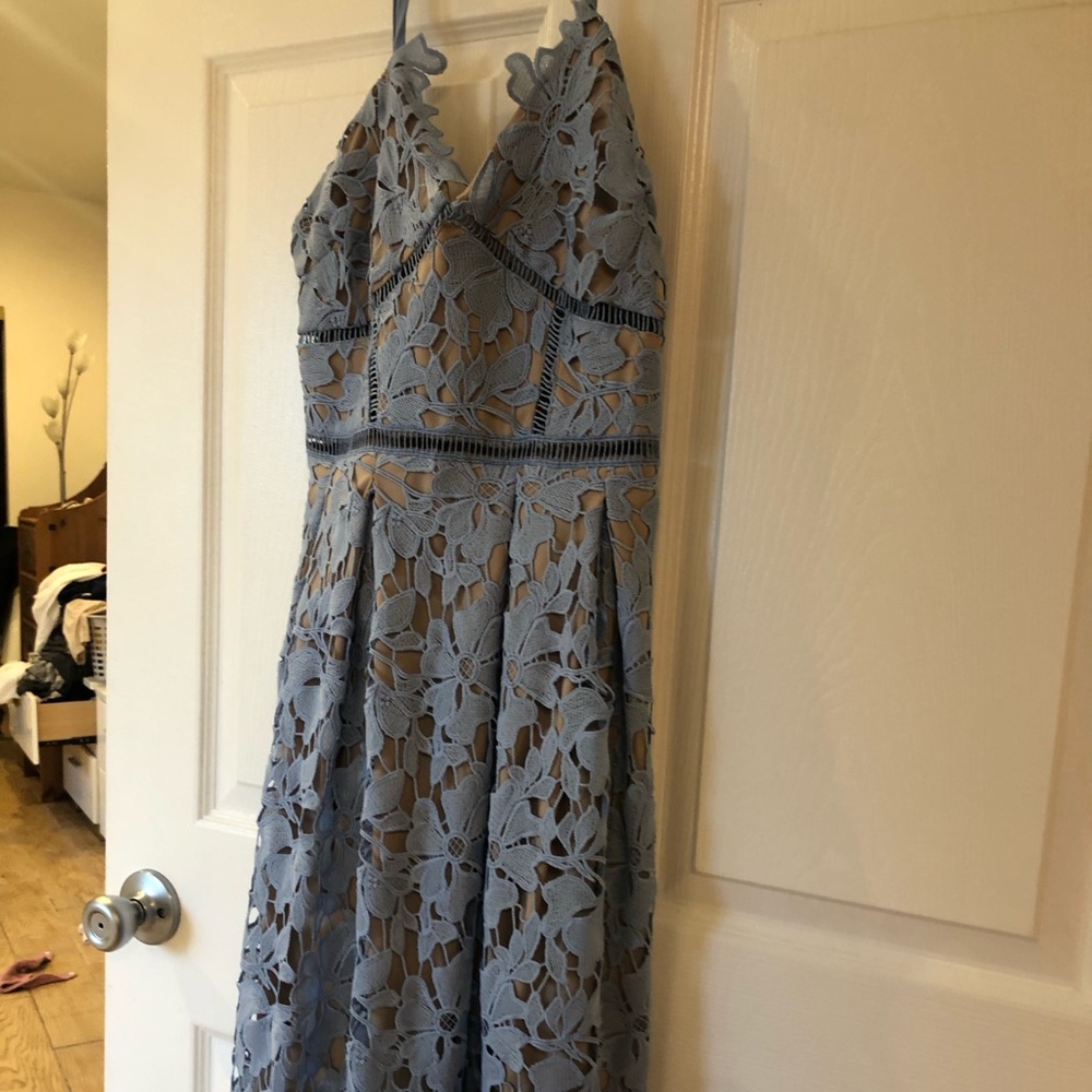 Light blue eyelet fancy dress